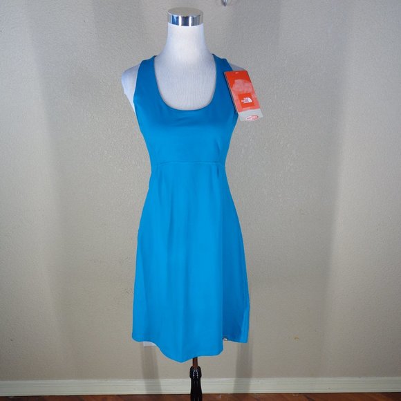 The North Face Dresses & Skirts - NWT NORTHFACE FLAMENCO BLUE CYPRESS TANK DRESS SZ L UPF 50